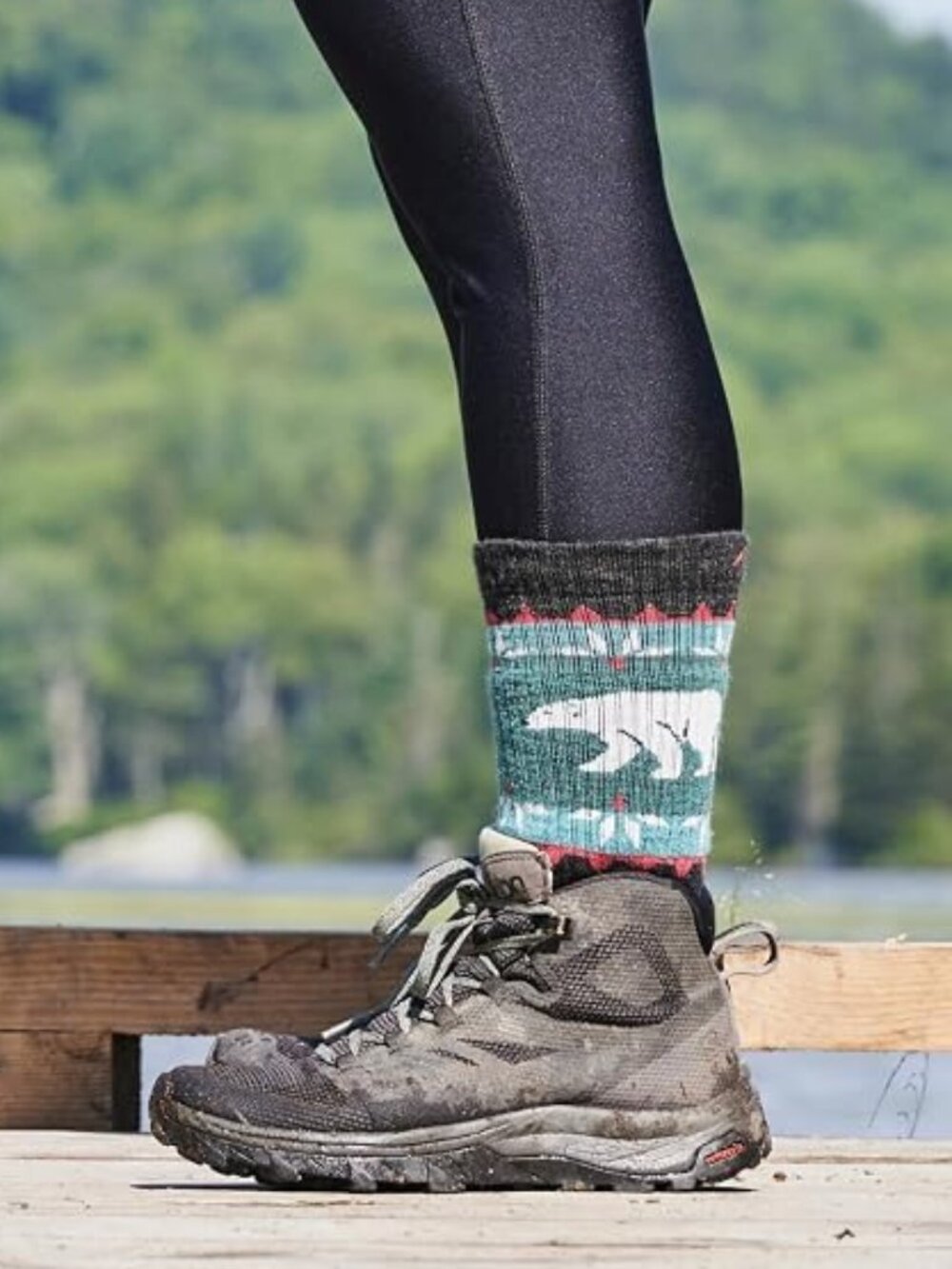 Darn Tough Hike/Trek Vanna Grizzle Midweight Boot Socks Women's Small - Charcoal